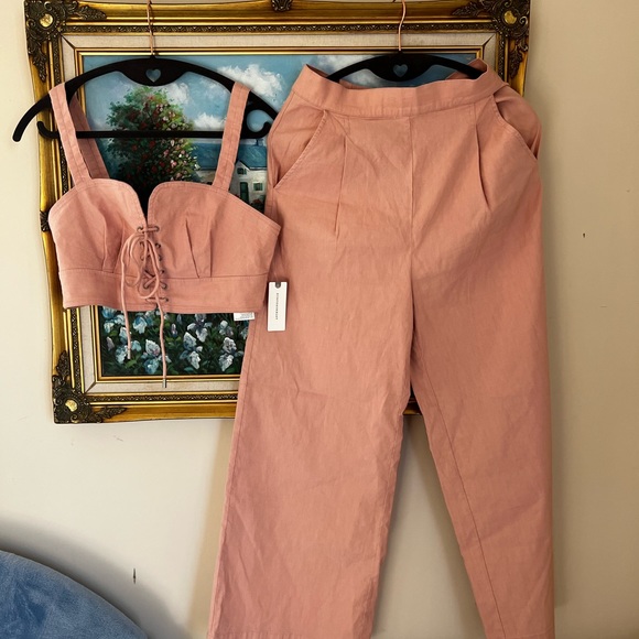 Anthropologie KRISSY CROPPED PANT SET - Picture 9 of 9